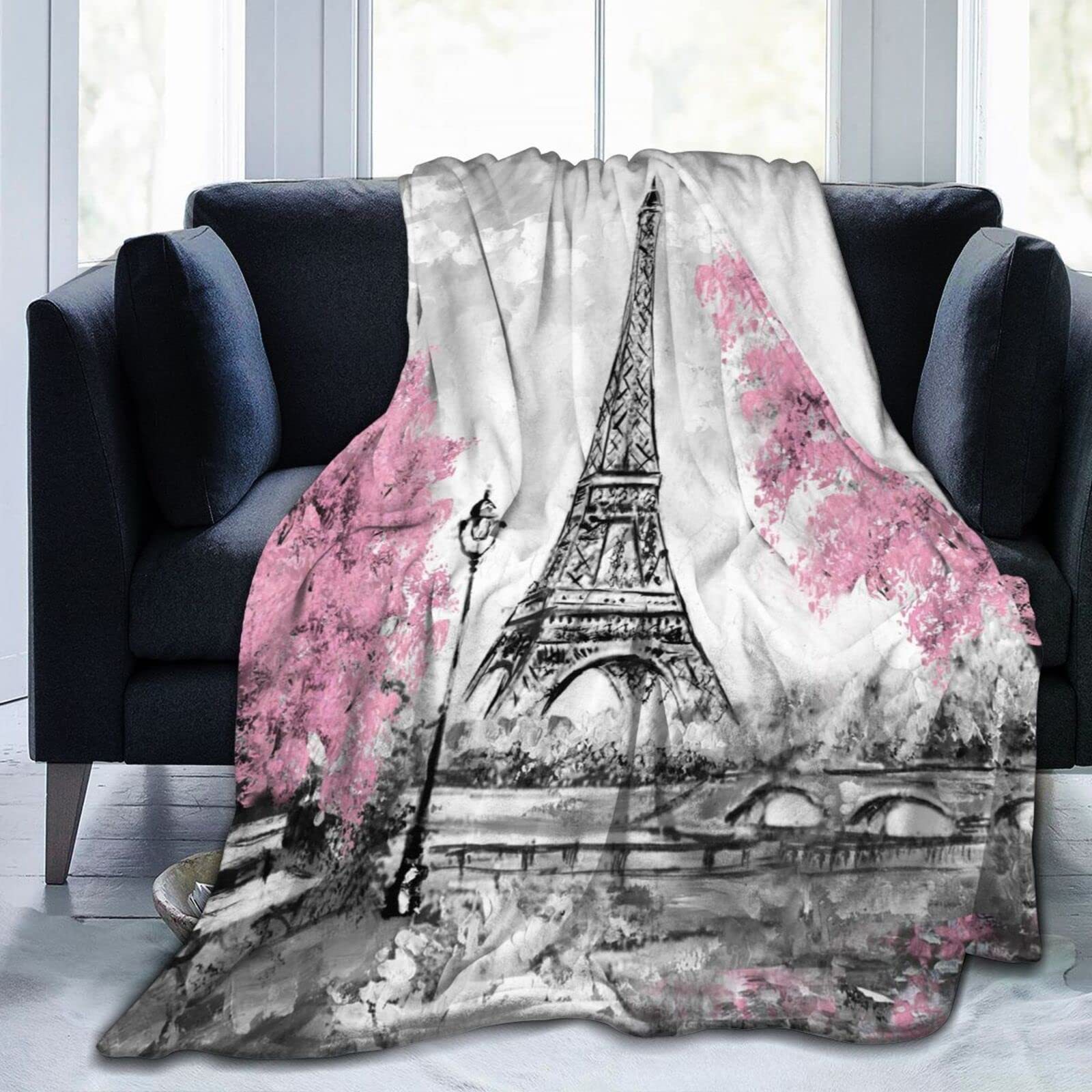 Home Textiles Paris - Coperta stampata Torre Eiffel a Parigi