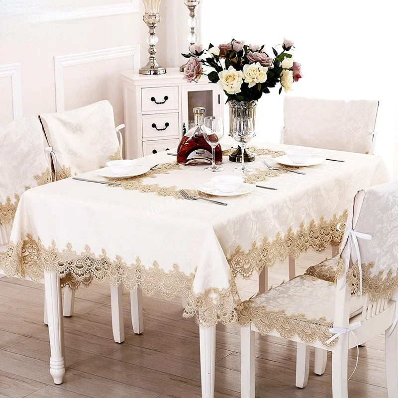 Home Textiles List - Tovaglia Tavolo rotondo Tovaglia color crema