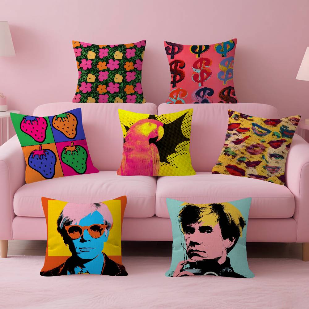 Home Art Textiles - A-Andy W-Warhol Art Copricuscino per auto,