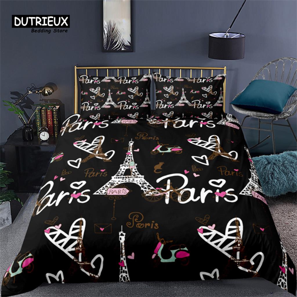 Home Textiles Paris - 2/3PCS Morbido Parigi Torre Eiffel Set