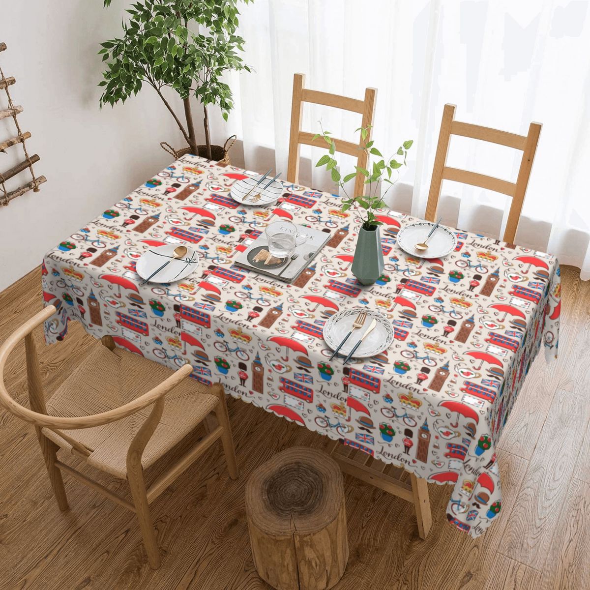 Home Textiles Uk - Tovaglia rettangolare modello londra tovaglia impermeabile