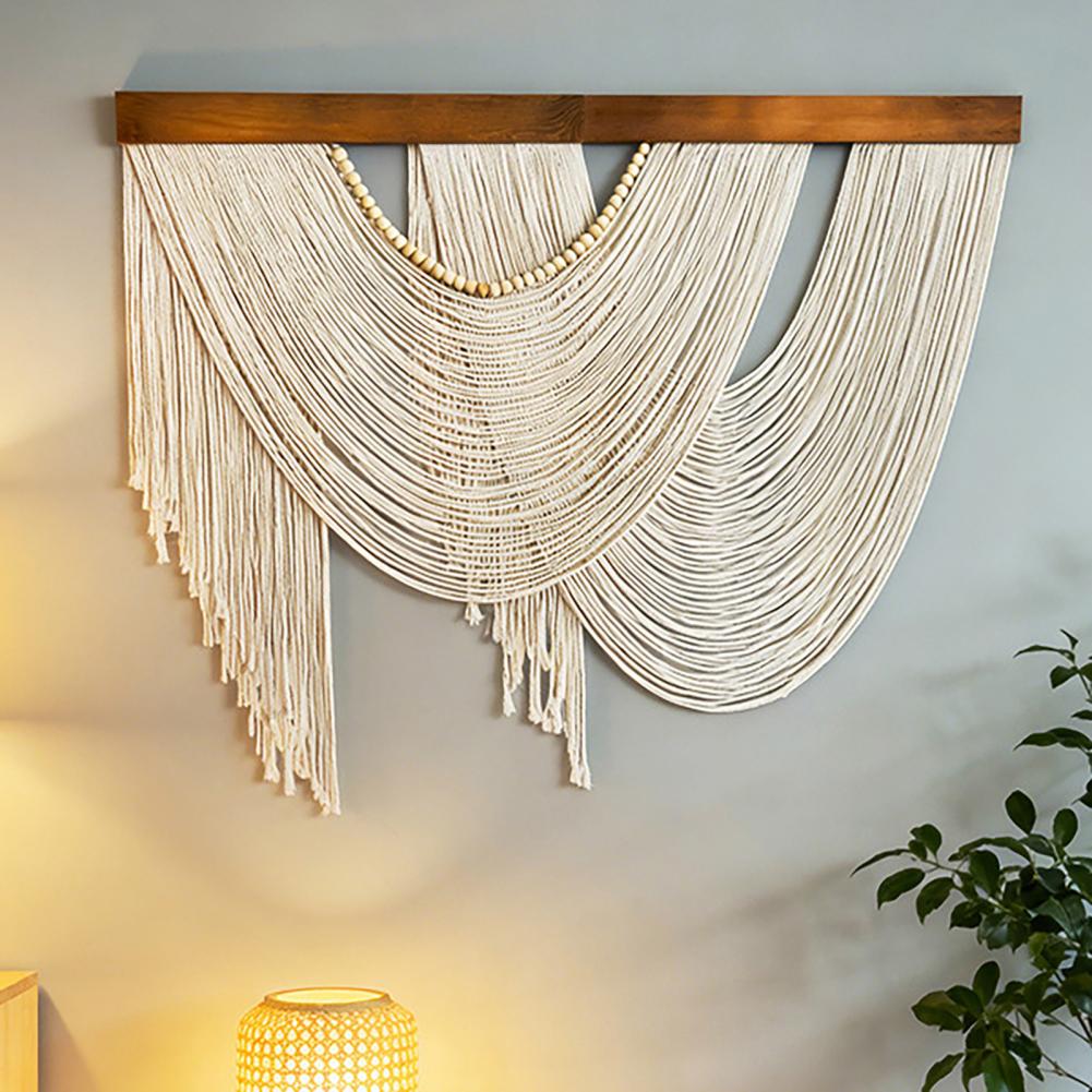 Home Art Textiles - Arazzo Artigianale con Nappe, Decorazione Retrò