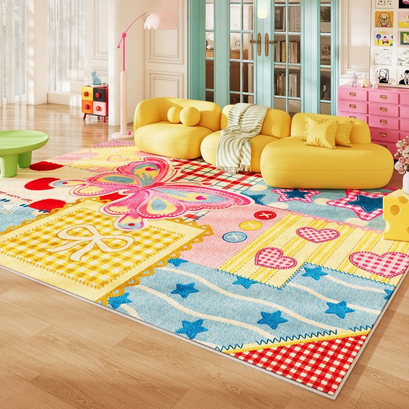 Home Lines Textiles - Tappeto da soggiorno colorato Dopamine, tappeto