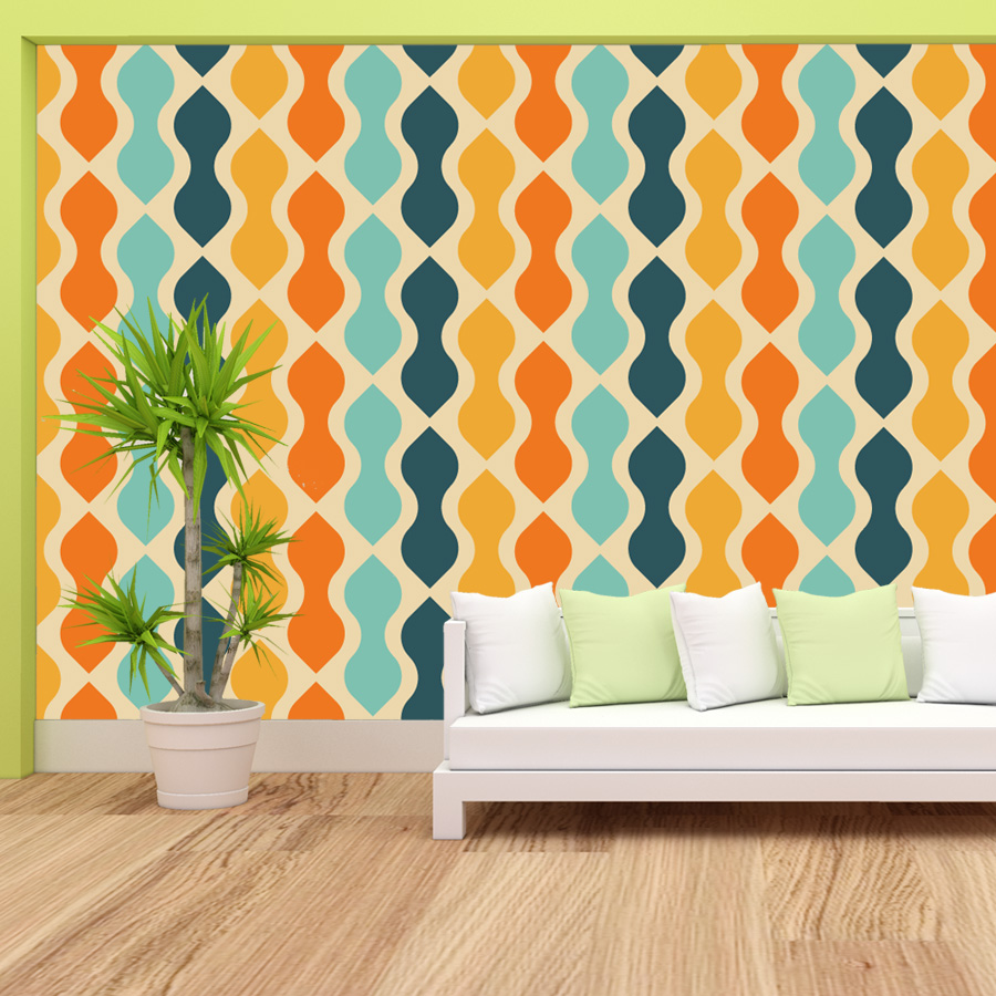 Home Lines Textiles - Carta da Parati Adesiva con Motivi