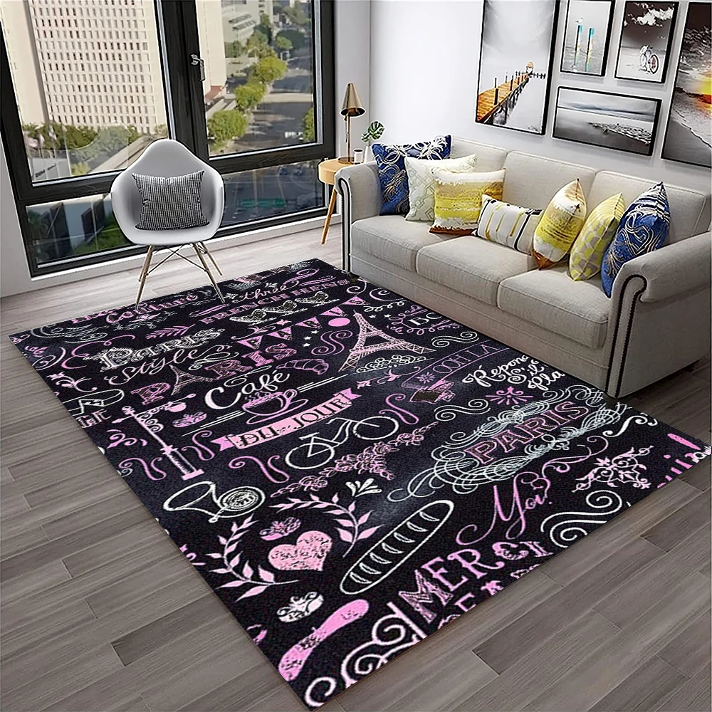 Home Textiles Paris - Francia Parigi Torre Eiffel Tappeto retrò